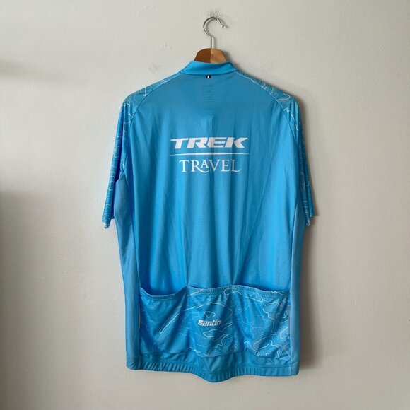 Santini Trek Travel Blue Cycling Jersey Men's Italy Size 3XL - Picture 6 of 9